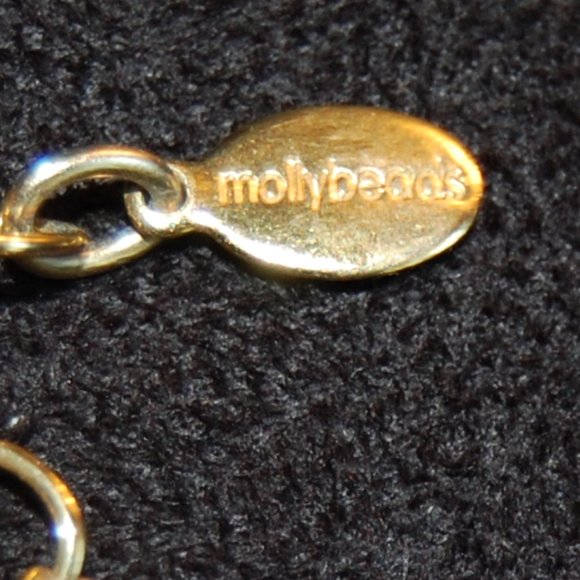 Molly Beads Gold Tone Necklace W/Pearl Accents - Picture 7 of 9